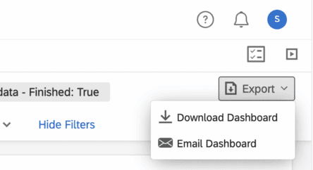Download Dashboard option