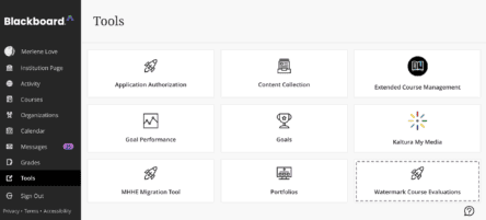 Watermark Course Evaluation Button
