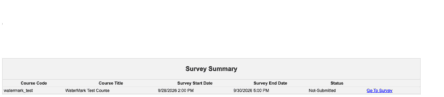 Survey Summary course list