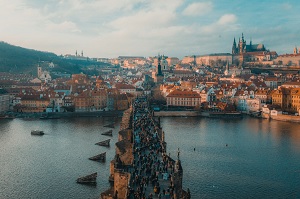 Prague aerial view photo