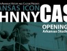 Banner announcing Johnny Cash: Arkansas Icon opening October 10, 2014, at Arkansas Studies Institute