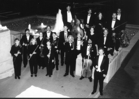 Image of the Arkansas Symphony Orchestra with David Itkin 1996-1997 courtesy of the University of Central Arkansas archives and special collections.