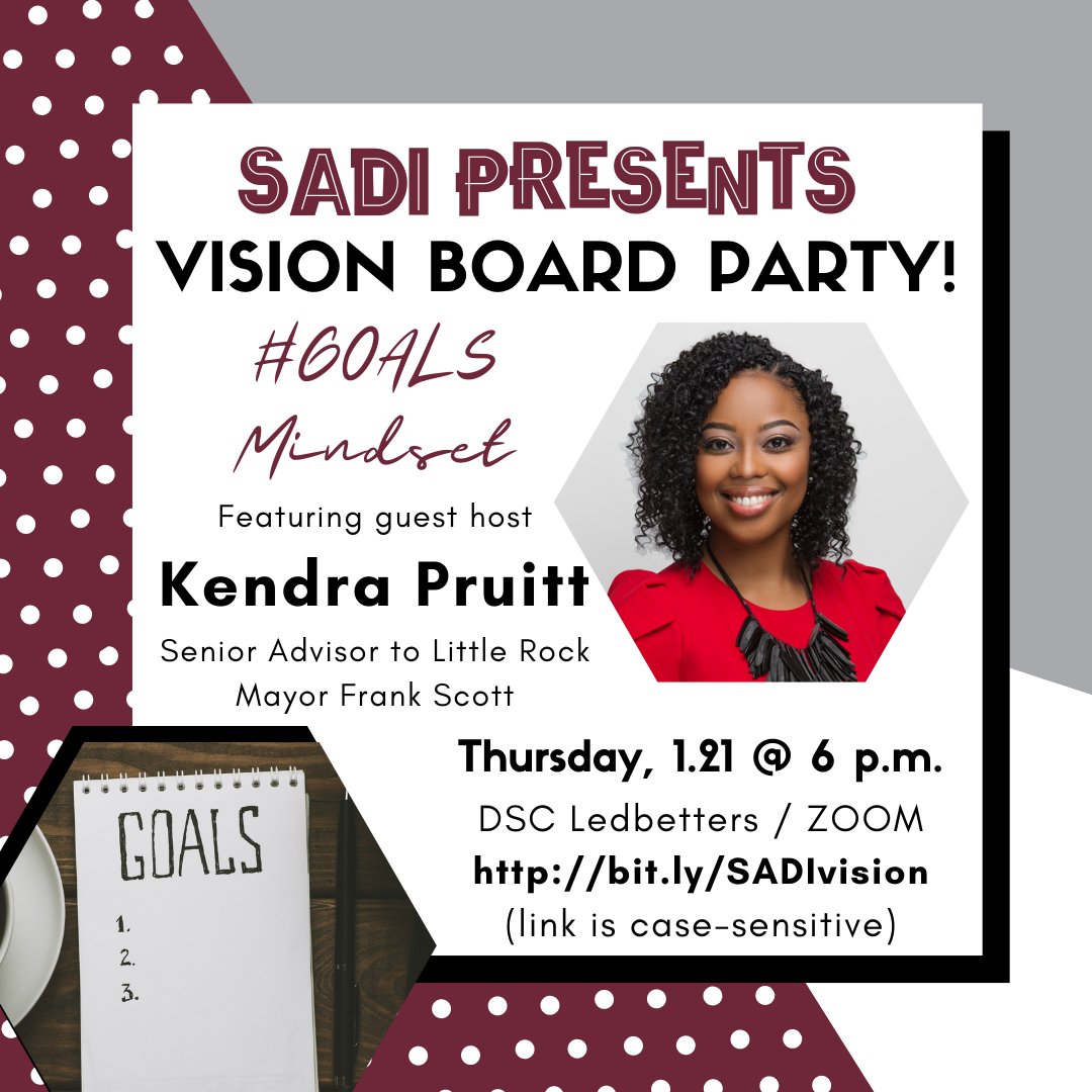 flyer for SADI Vision Board Party