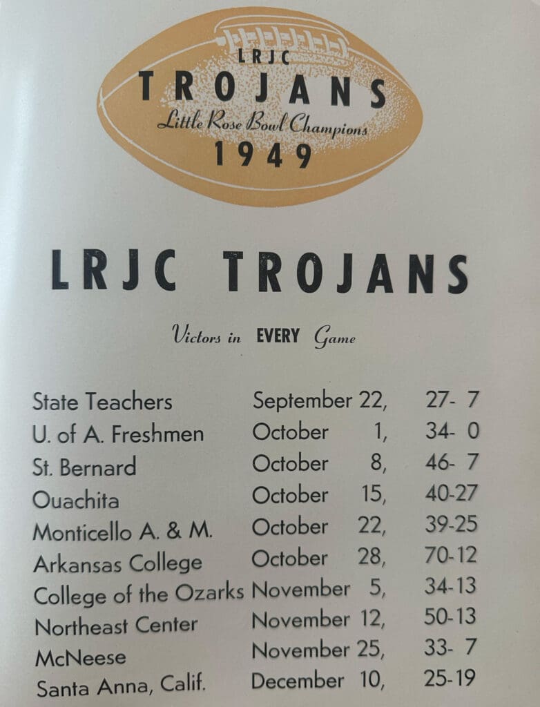 LRJC Football schedule 