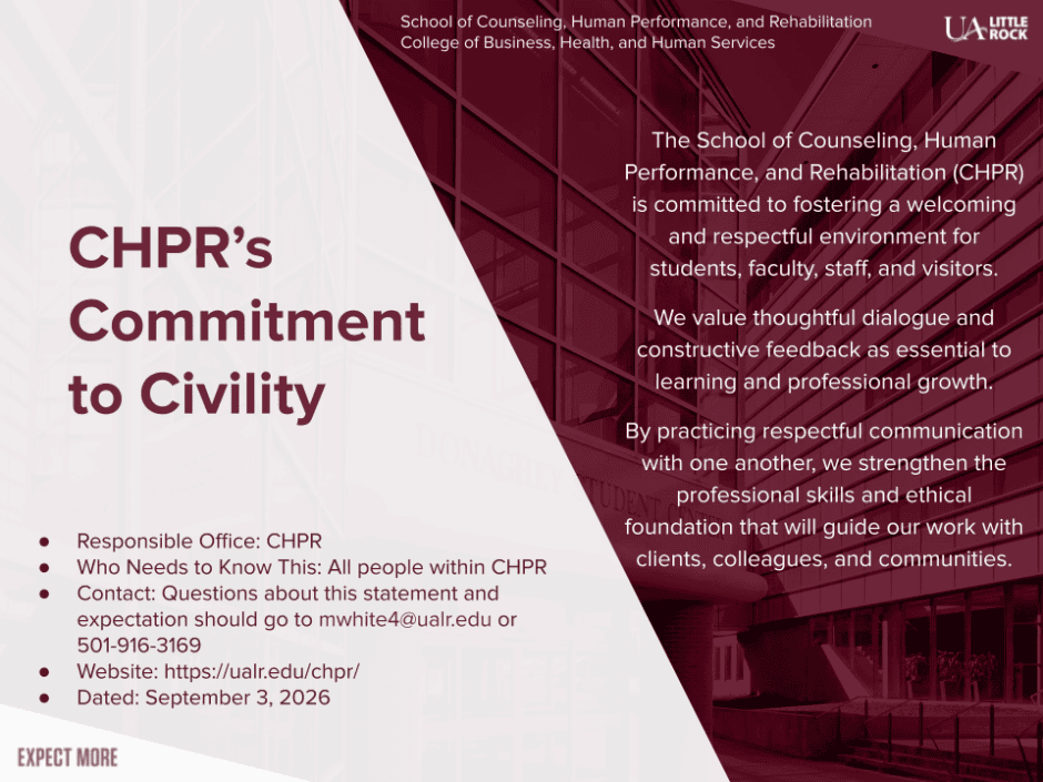 CHPR Commitment to Civility statement