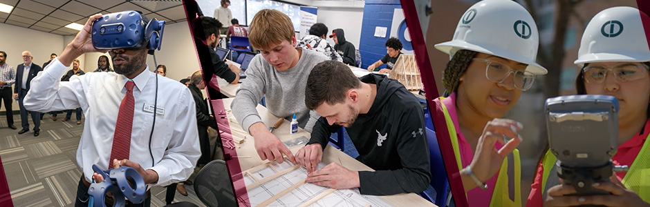 Construction management students in the classroom.
