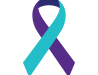 purple and teal awareness ribbon