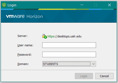 Log into VMWare On Client