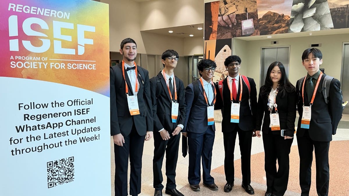 central high student ISEF participants posing