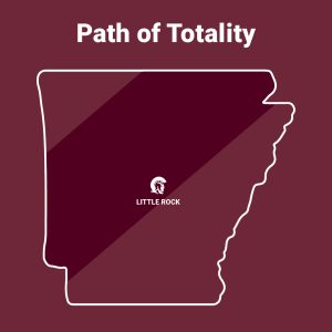 Arkansas path of totality for the eclipse 2024