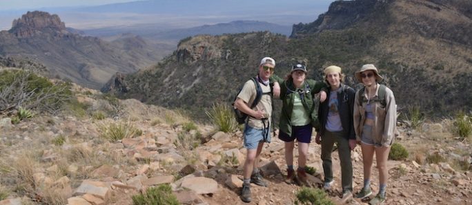 Geology students in national parks