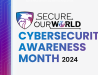 Logo for National Cybersecurity Awareness Month: 'SECURE OUR WORLD - CYBERSECURITY AWARENESS MONTH 2024'