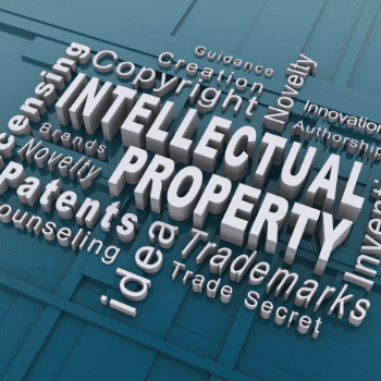 word cloud of intellectual property terms