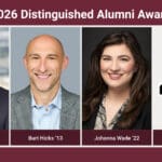 2026 Bowen Law Distinguished Alumni Award honorees Stuart Miller ’88, Burt Hicks ’13, Johanna Wade ’22, and Simmons Wealth Management.