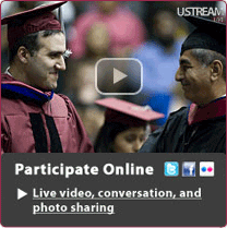 Spring Commencement: Participate online.  Live Video. Conversation. Photo Sharing