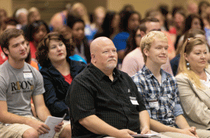 Welcome session during new student orientation activities