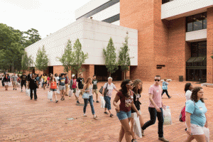 Campus tour during new student orientation