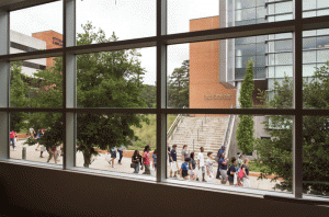 Campus tour during new student orientation