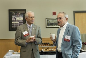 Members of the Heritage Society gathered during a September Coffee with the Chancellor event. 