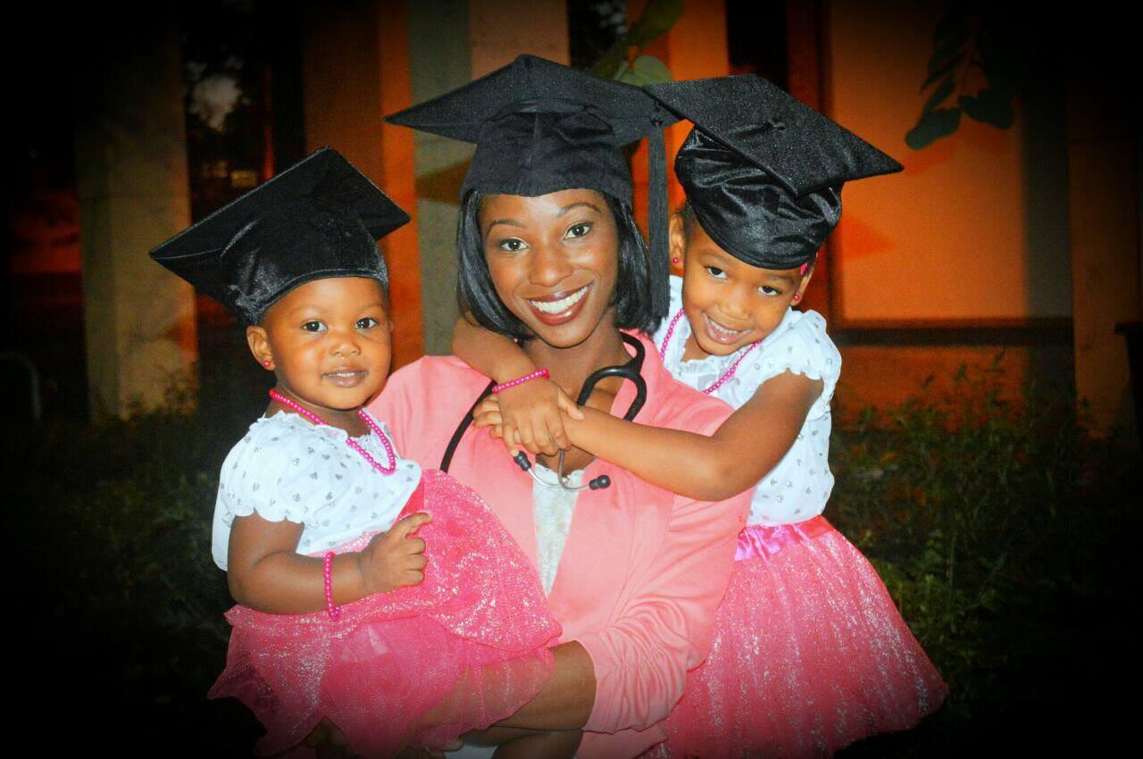 Brittney Laster with her two children