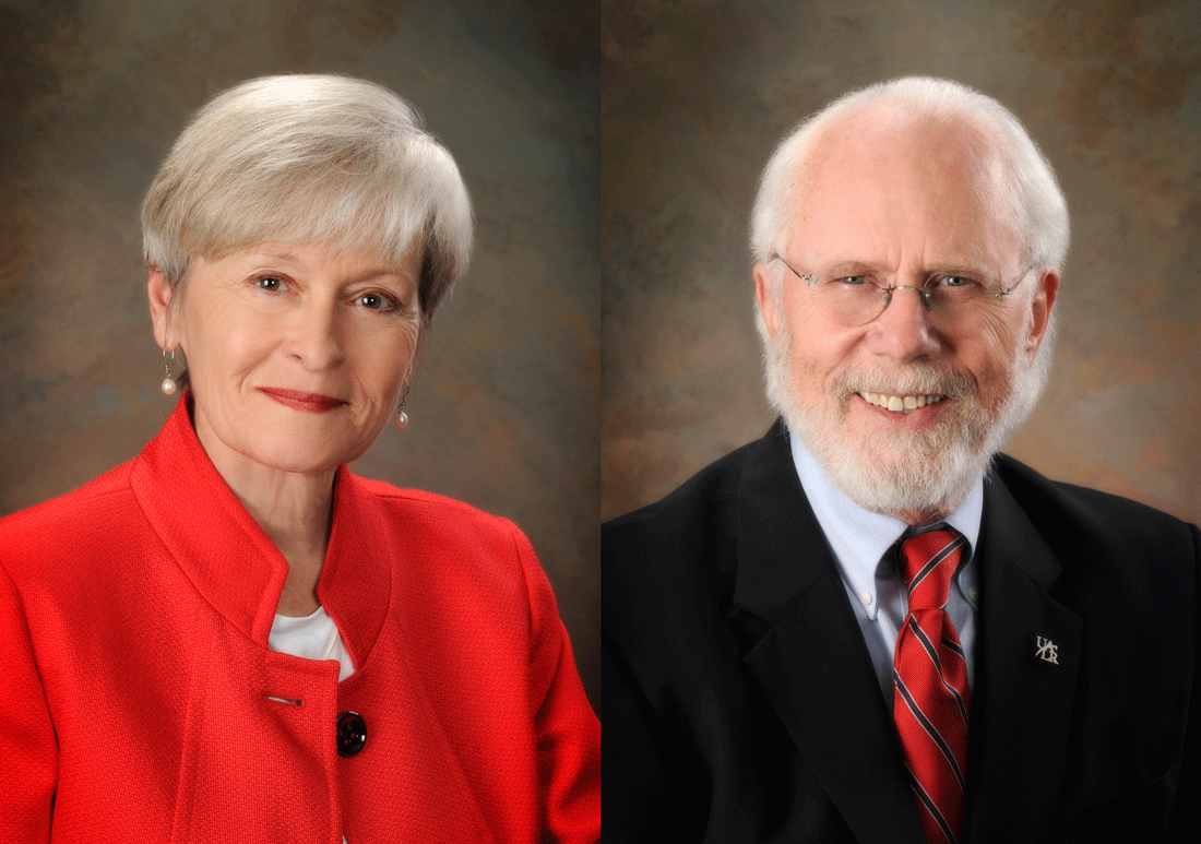Elaine Eubank, the 2016 recipient of the Distinguished Alumni Award, and Paul Nolte, the 2016 Presidents Award recipient, will be honored at a luncheon beginning at 11:30 a.m. Friday, May 13, at the Great Hall in the Clinton Presidential Center.