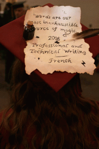 Kayla Burns' graduation cap