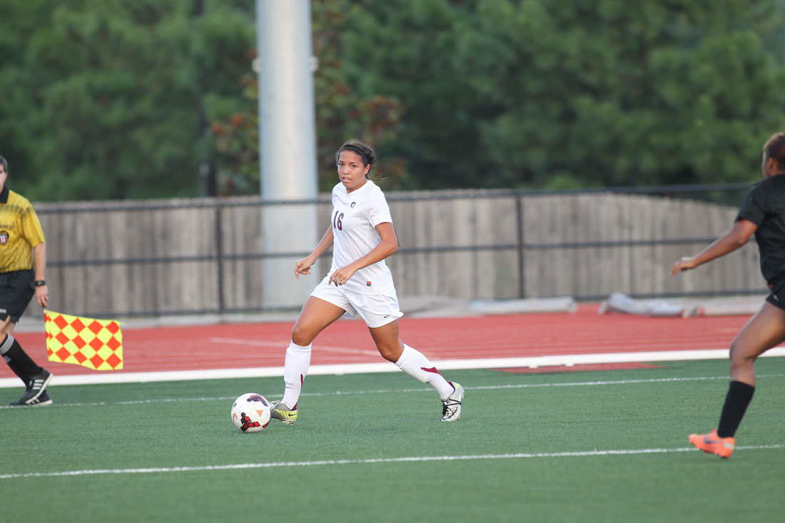 File photo of Little Rock Trojans soccer player Hali Long in action