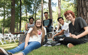 Students attend BBQ at Bailey Sept. 14 at Bailey Friends and Alumni Center. 