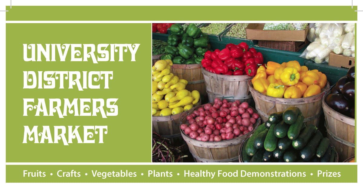 The University District farmers markets will be held from 3 to 6:30 p.m. Thursdays at the University of Arkansas at Little Rock University Plaza parking lot.