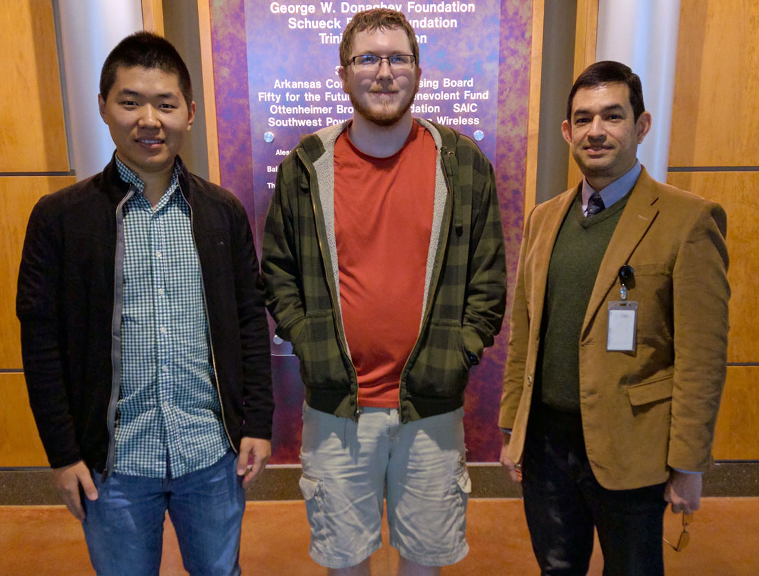 UALR cybersecurity team members included Yanyan Li, a fourth-year integrated computing doctoral student from China, Connor Young, a first-year integrated computing doctoral student from Springdale, Arkansas, and Hector Fernandez, a senior majoring in computer science from North Little Rock.