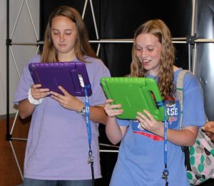Arkansas high school students learn how to use virtual reality apps developed by the UA Little Rock Emerging Analytics Center during the Sept. 26 "Tech Take Over" event. 