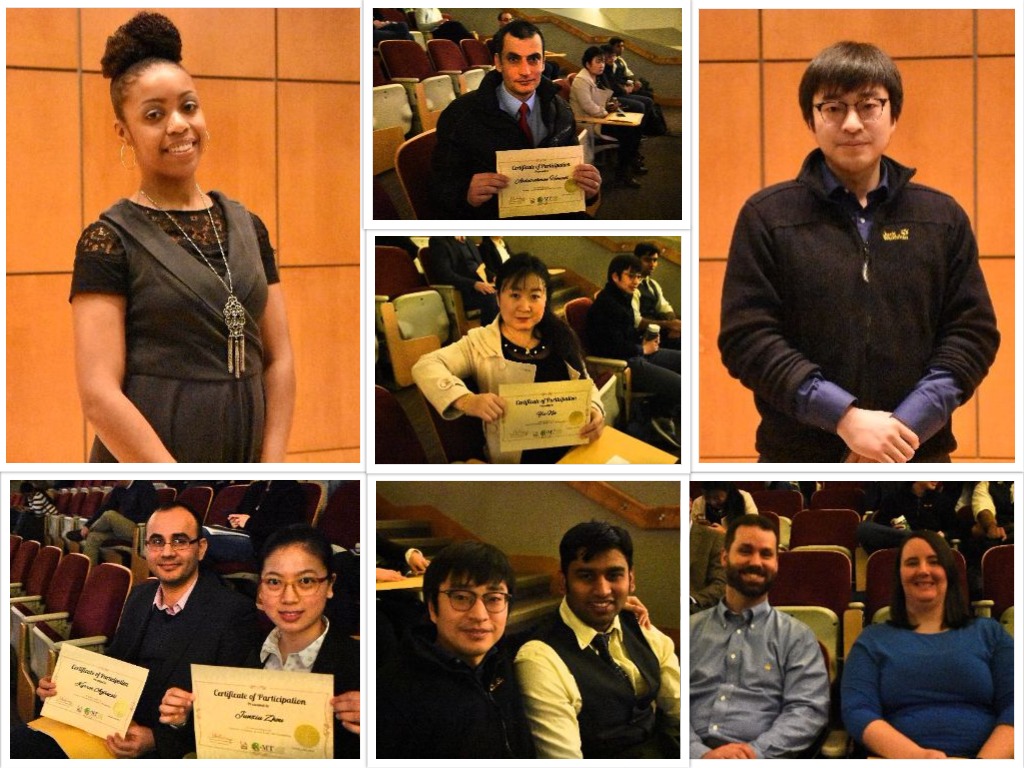 Competitors in the university's first 3MT competition.