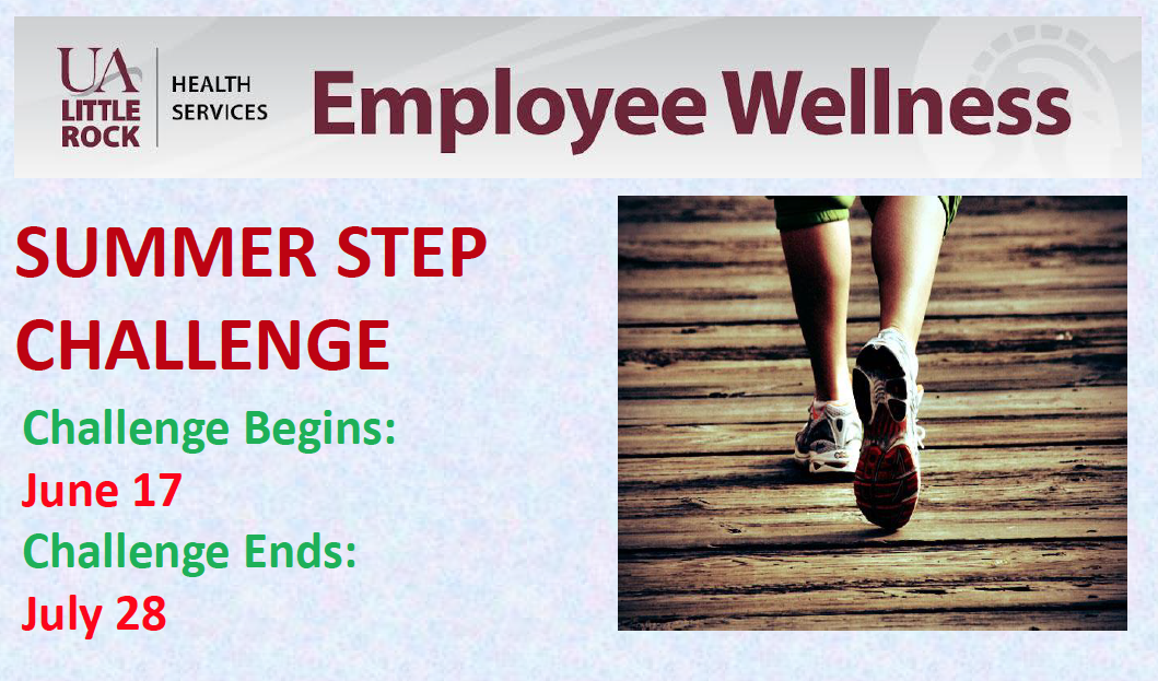 UA Little Rock faculty and staff members are invited to join the employee wellness program from June 17 to July 28.