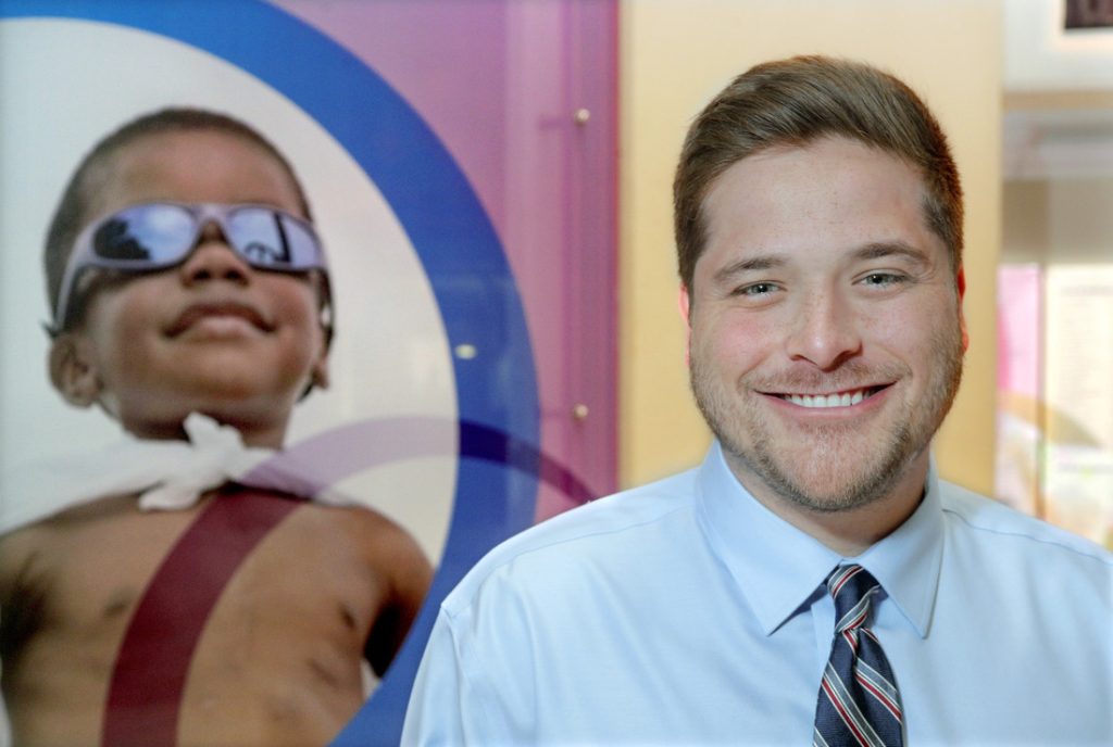 Bowen law student Caleb Conrad is working a summer internship at Arkansas Children's Hospital with the Medical-Legal Partnership offering legal aid to patients and their families. Photo by Ben Krain.