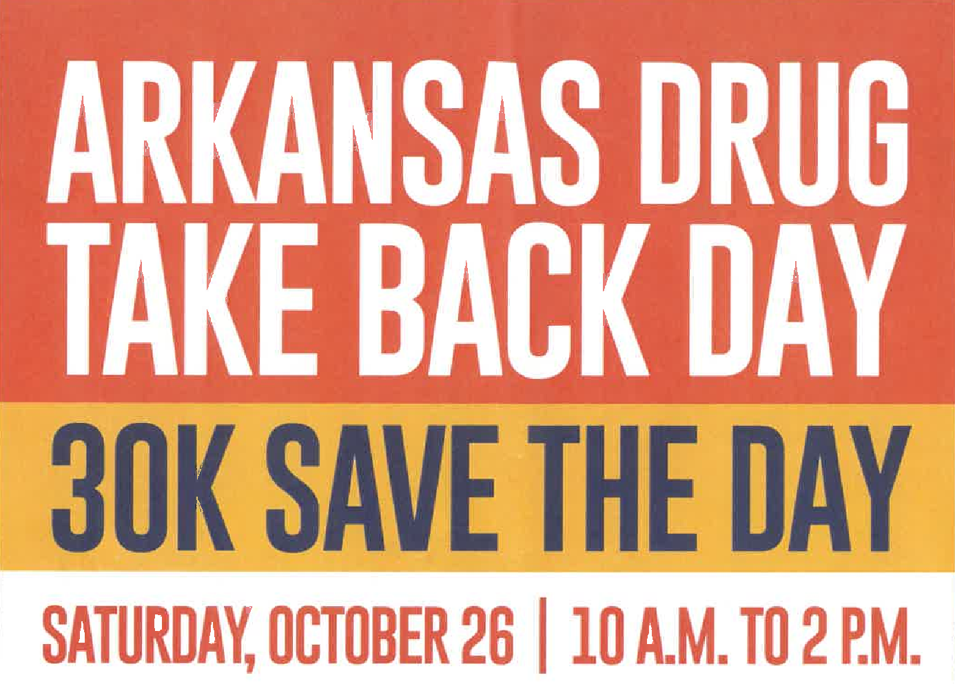 Arkansas Drug Take Back Day is Sat., Oct. 26, 2019
