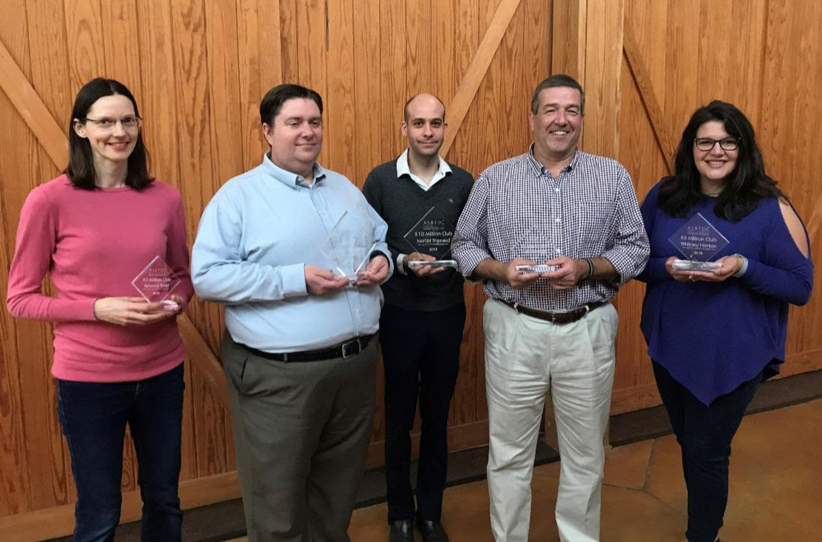 Award Winners (from left): Innovation Consultant Rebecca Todd, Associate State Director Michael Singleton, Business Consultant Martial Trigeaud, Business Consultant Nicolas Mayerhoeffer, and Interim Program Manager (and former consultant) Whitney Horton.