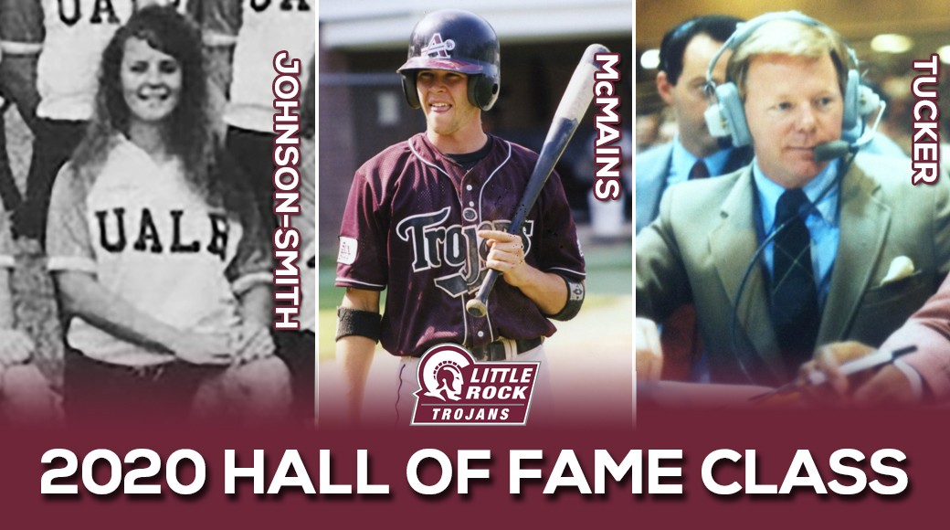 The University of Arkansas at Little Rock athletics program is pleased to announce three inductees that will comprise the 2020 Trojan Athletic Hall of Fame class. Stacy Johnson-Smith ('92), Derin McMains ('04), and Ray Tucker will officially take their place among the Trojan all-time greats during Hall of Fame Weekend, being held Jan. 10-11, 2020.