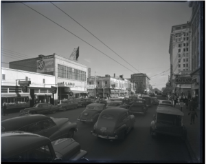 Downtown Little Rock in 1951. Photo Courtesy of the CAHC collection: Earl Saunders, Jr. Photograph Collection.