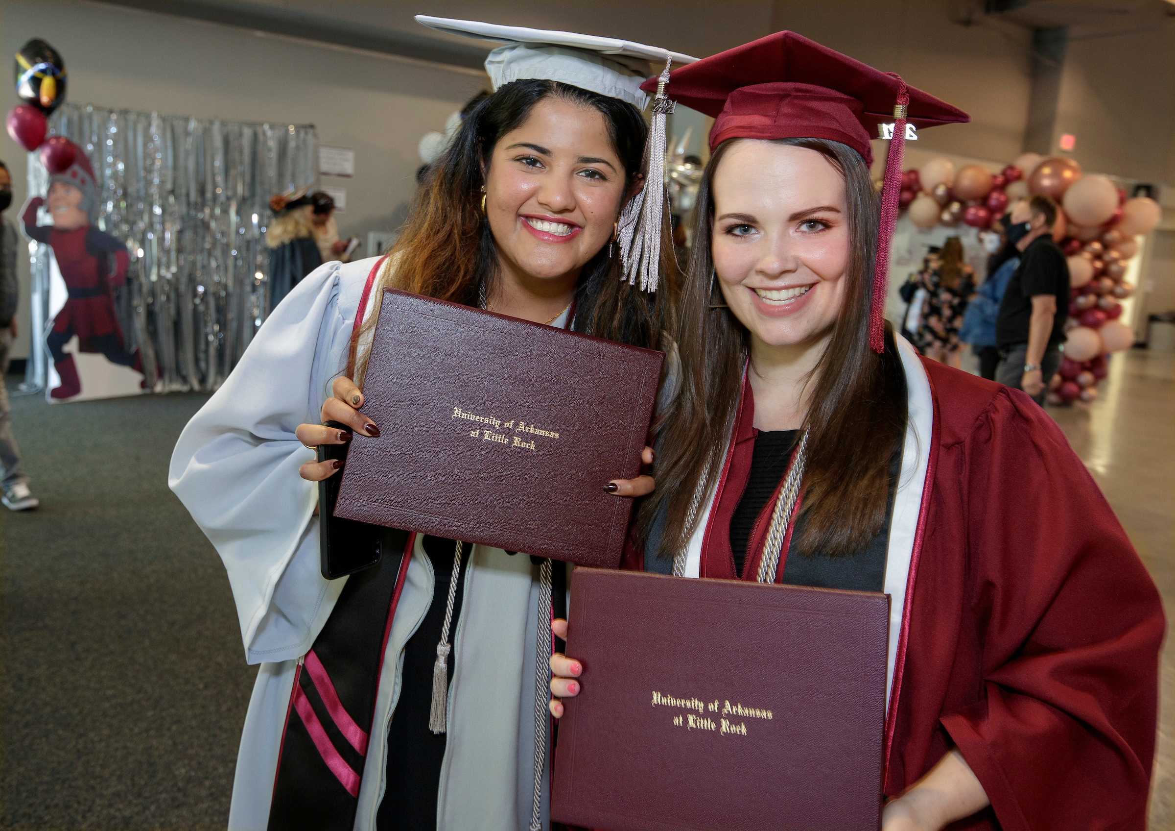 UA Little Rock graduates are honored during a 2021 Spring Hybrid Commencement Ceremony. Photo by Ben Krain.