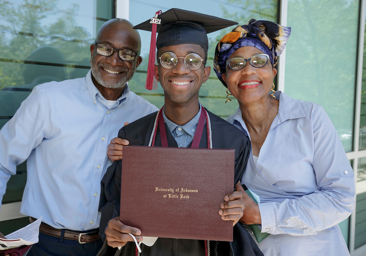 UA Little Rock graduates are honored during a 2021 Spring Hybrid Commencement Ceremony