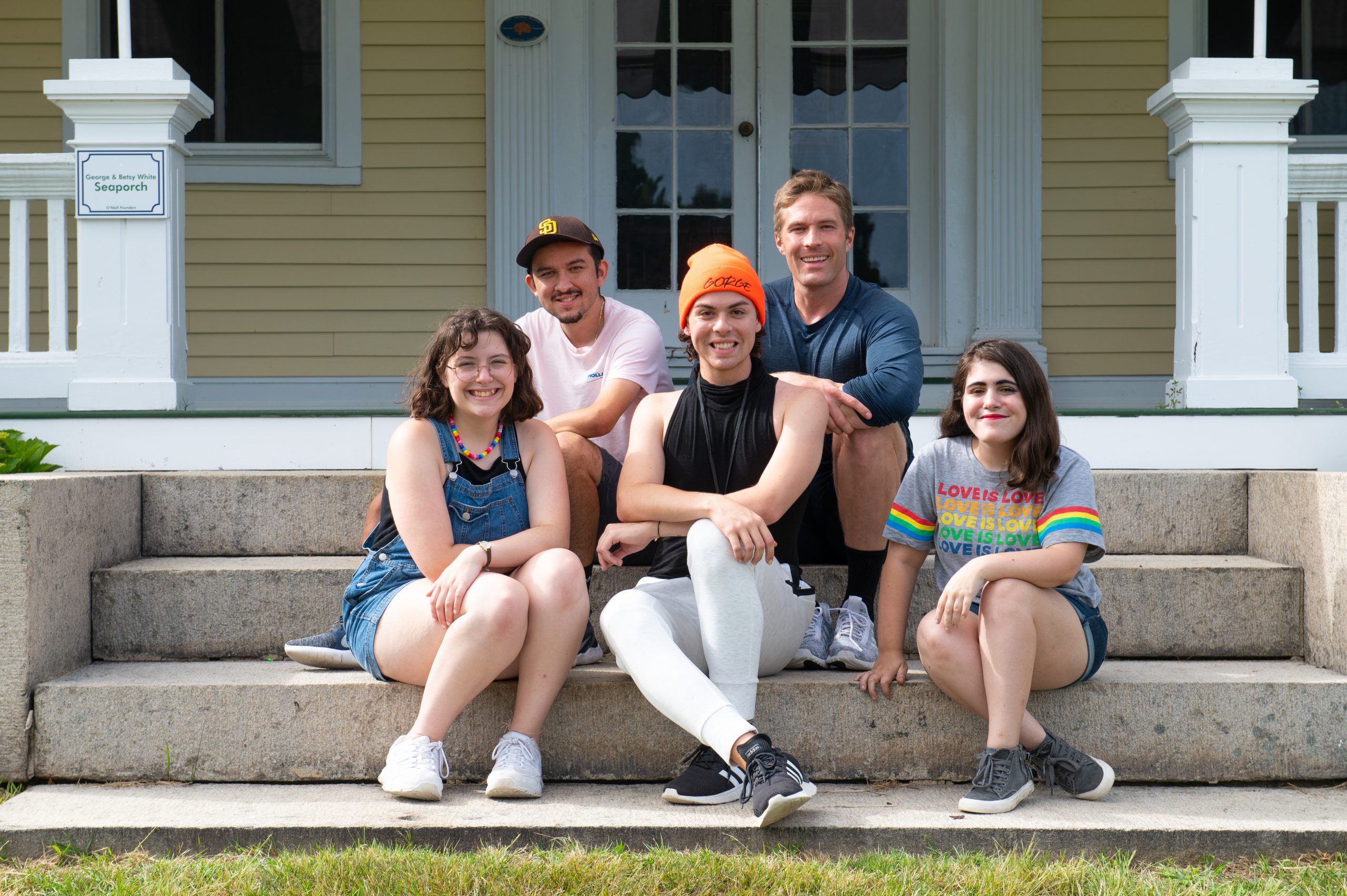 Gage Pipkin, center, is one of five playwrights. Photo by Isaak Berliner, resident photographer for the O'Neill Center.