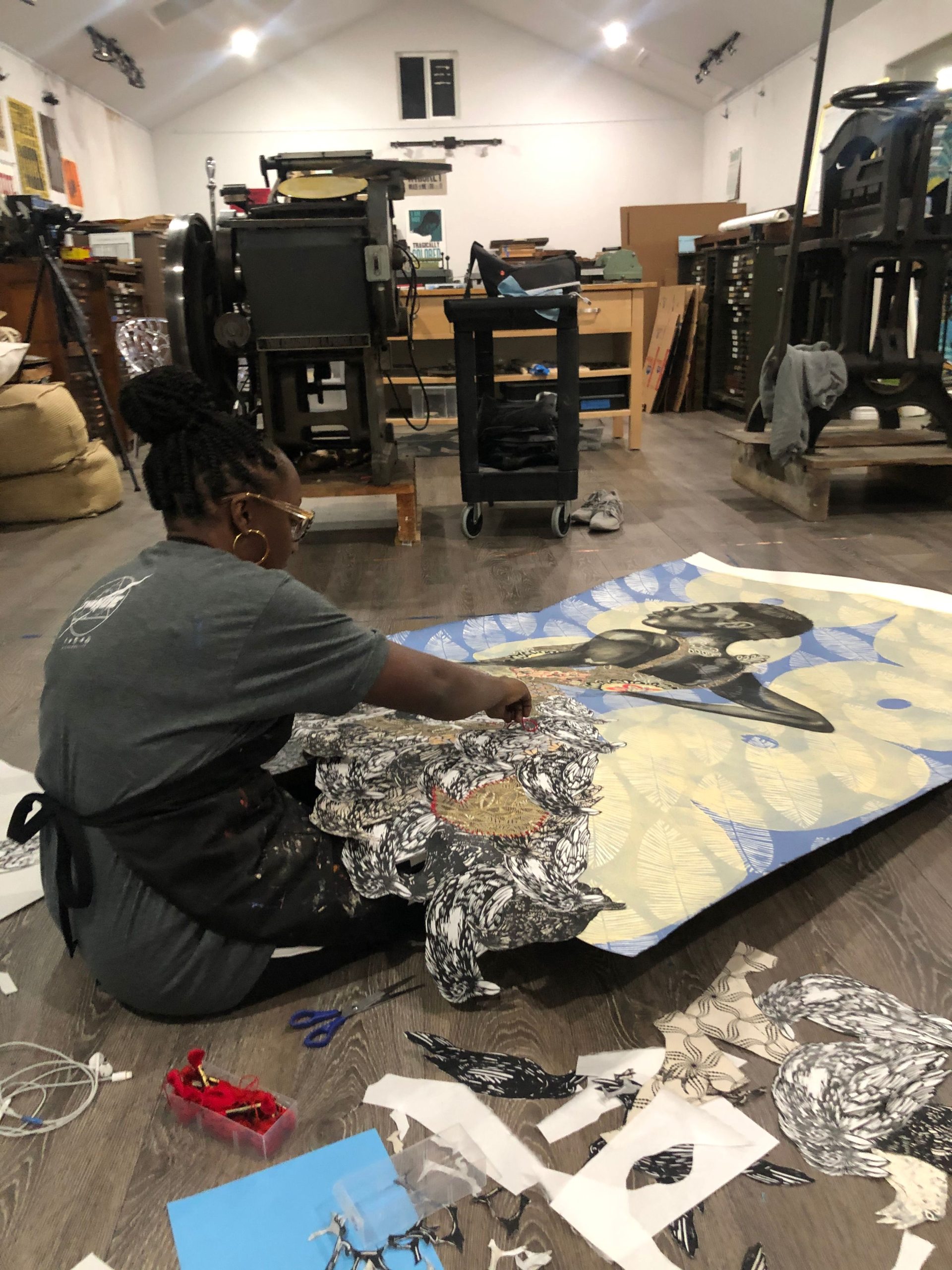 Delita Martin in her studios. Photo courtesy of artist