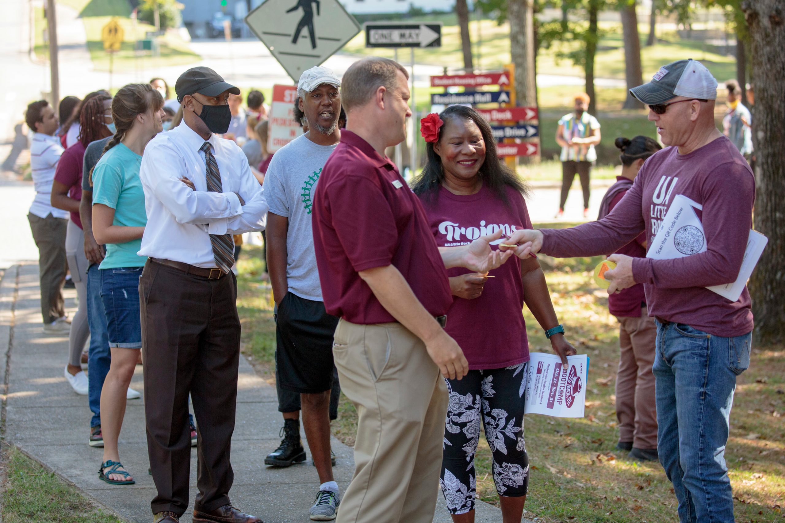 UA Little Rock students and staff participate in the annual BBQ at Baileys back-to-school picnic. Photo by Ben Krain.