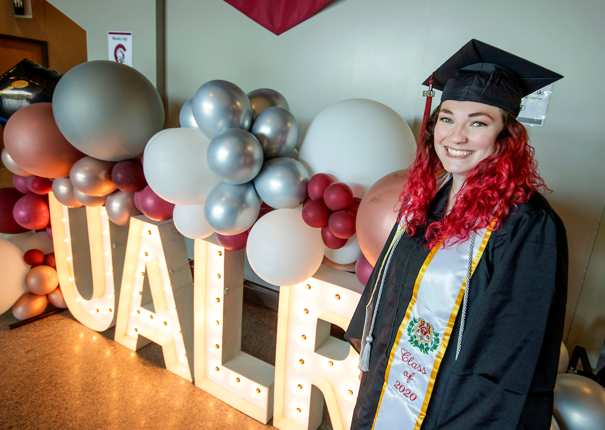 UA Little Rock graduates are honored during a 2021 Spring Hybrid Commencement Ceremony.