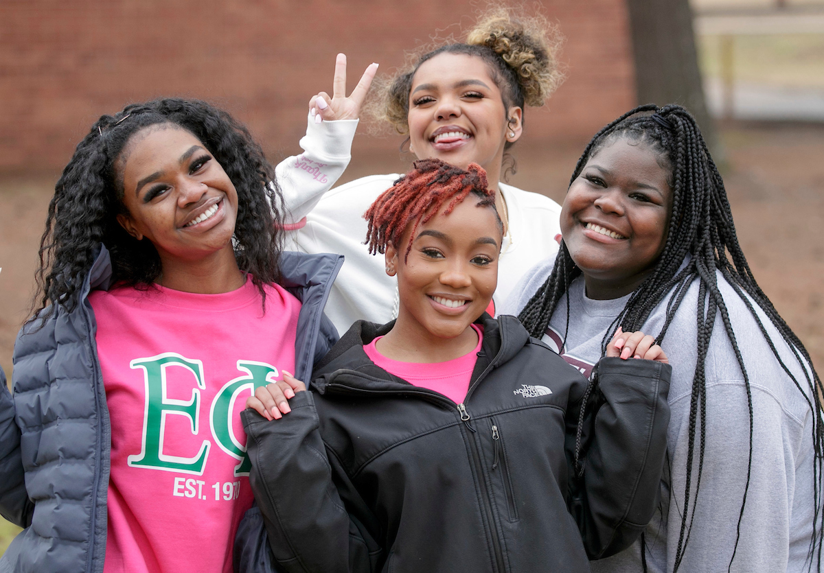 UA Little Rock students participate in a tailgate homecoming event on campus.