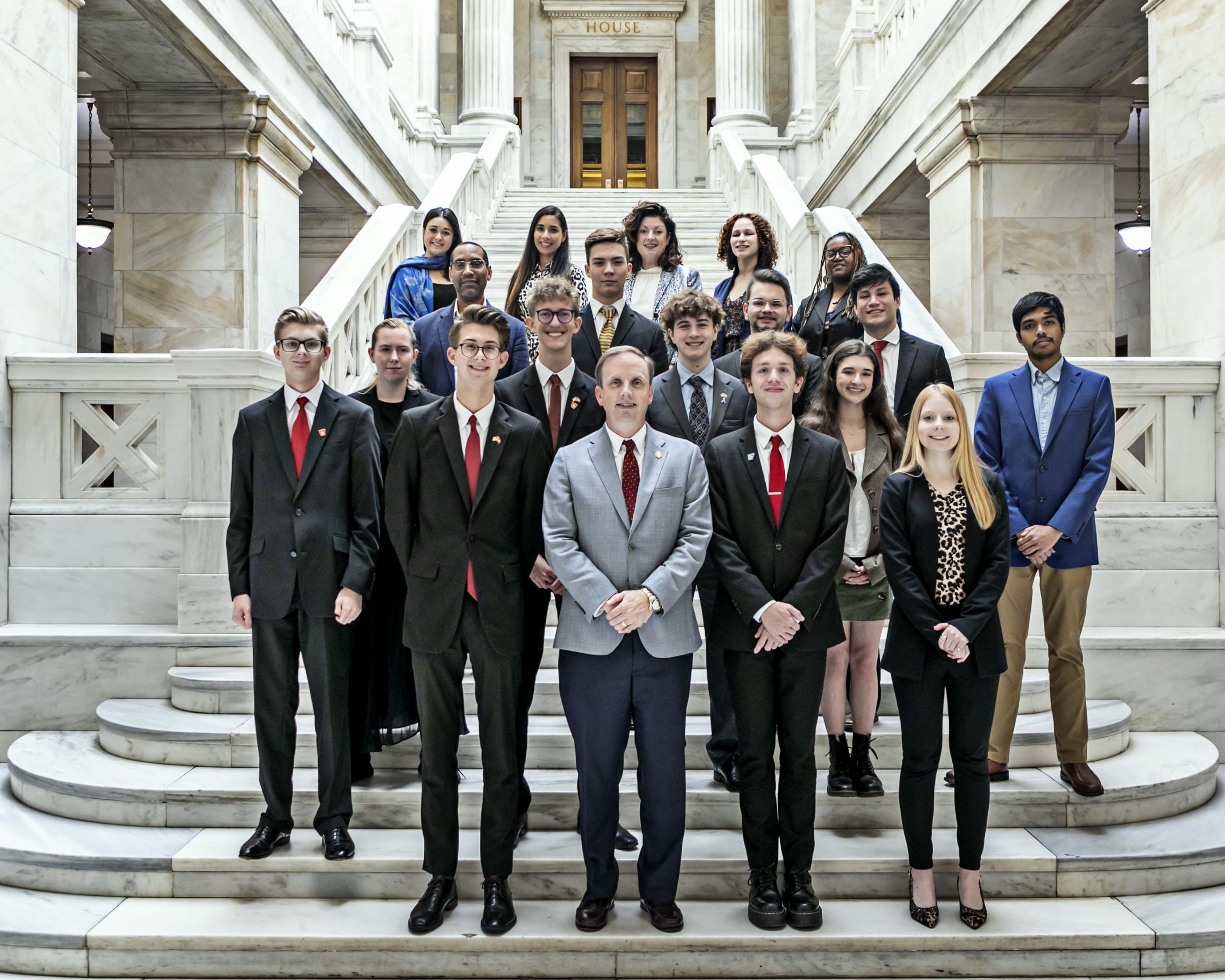 UA Little Rock students participate in the Academy for Public Service model legislature program.