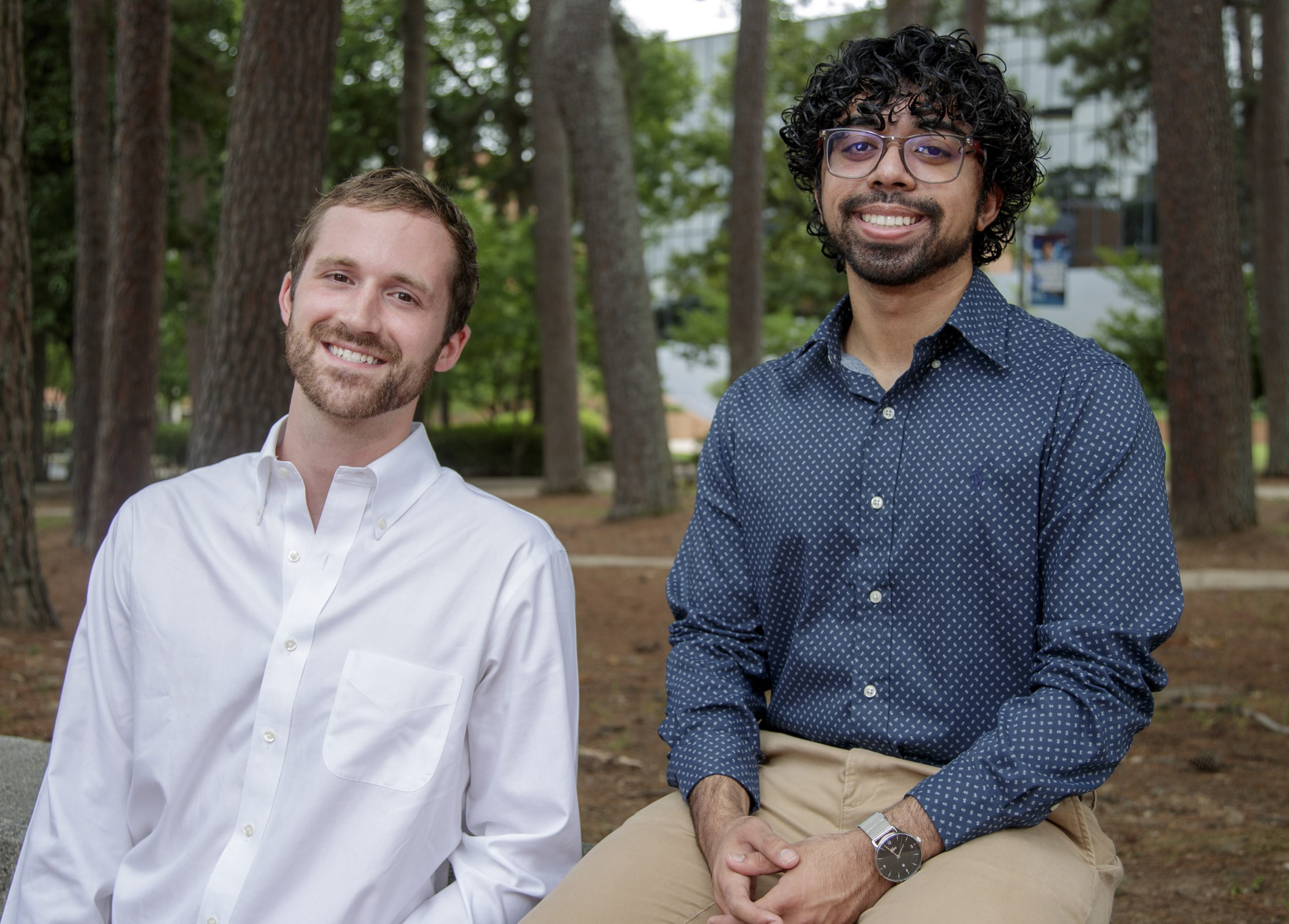 UA Little Rock Student Government Association President Thomas Forcum, left, and Vice President Ahad Nadeem