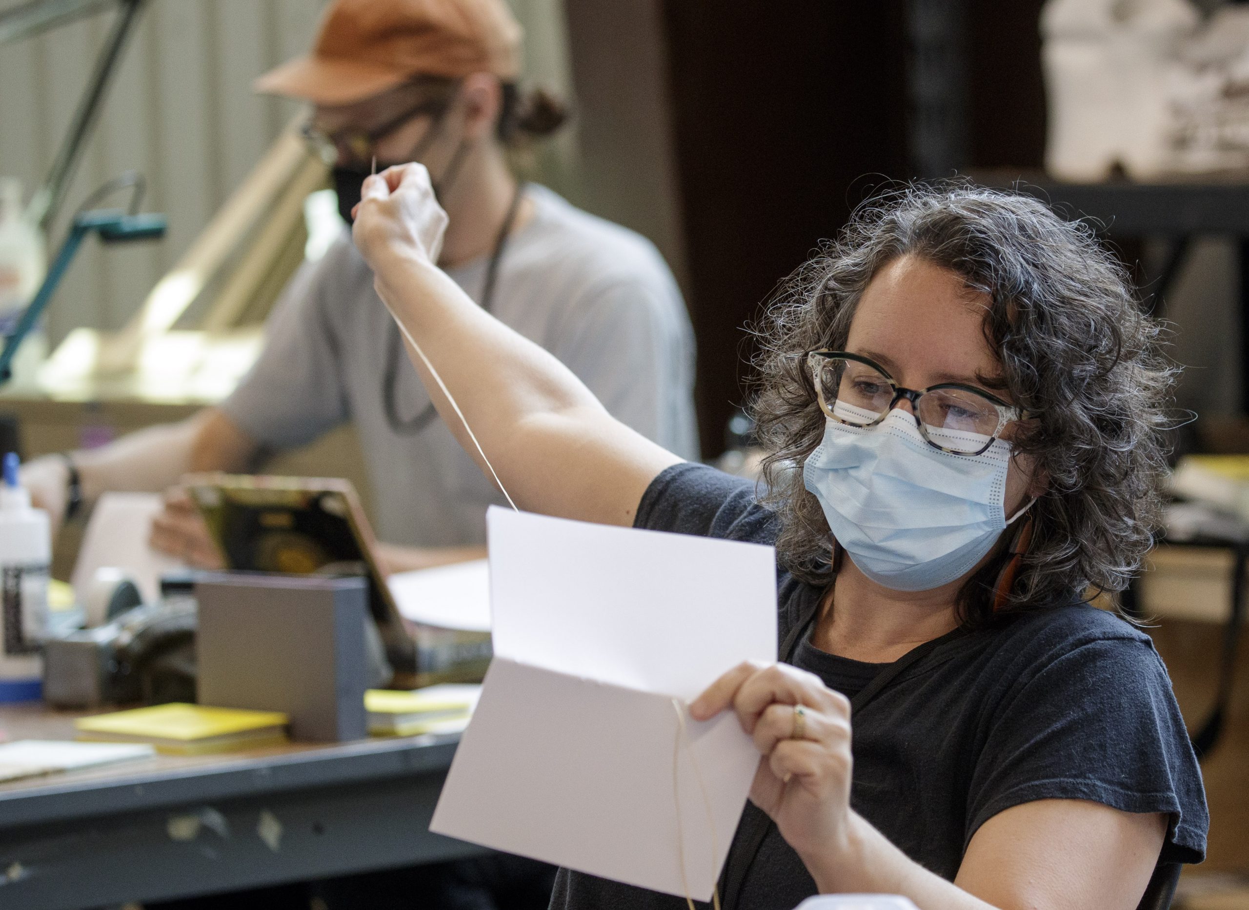 Teachers and educators work on a project during an ArtWAYS workshop program at the UA Little Rock Wingate Center for Art and Design.