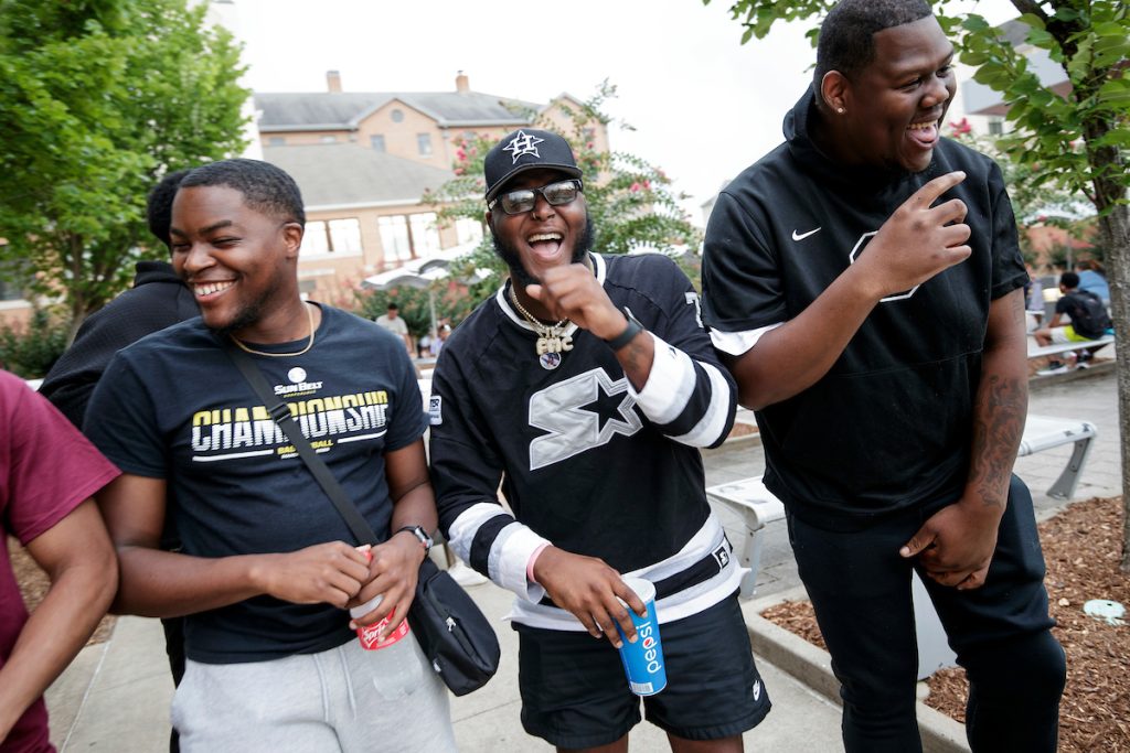 UA Little Rock students participate in a Block Party Welcome Week event during the first day of classes for the Fall 2022 semester. Photos by Ben Krain.