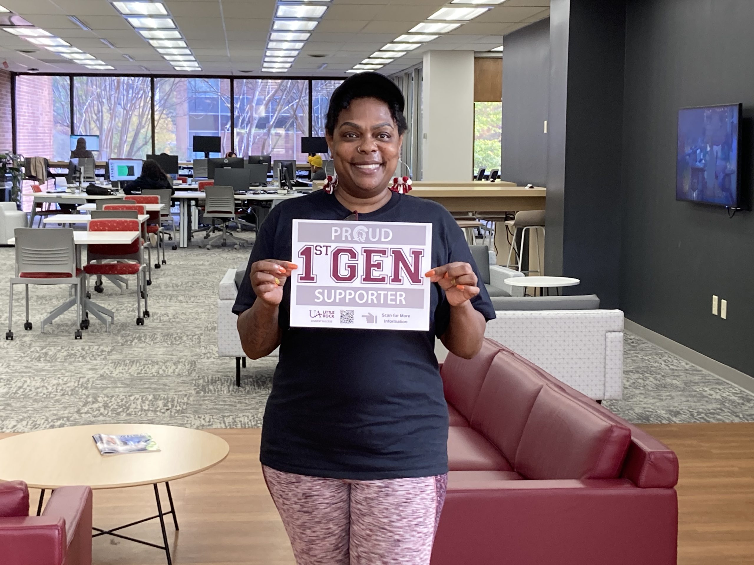 Veronica Tess Myers is a first-generation student studying applied communication who attended the Nov. 8 celebration.